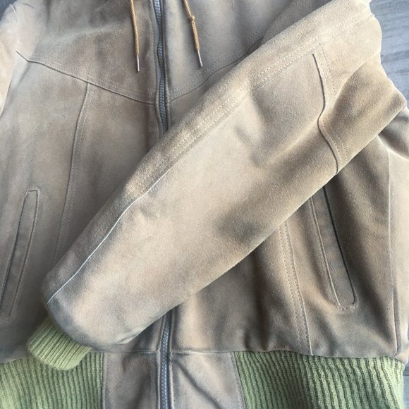 Men's Vintage Suede Jacket with hood - Picture 8 of 11